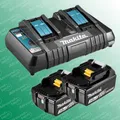 Produktbild: Akku-Ladegerät Makita DC18RD, 230 Volt DC 18 RD Doppelladegerät Neu + 2 Akku 3,0