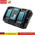 Produktbild: Akku-Ladegerät Für Makita DC18RD 18 Volt, 230 Volt, DC 18 RD Doppelladegerät Neu