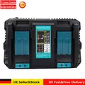 Produktbild: DC18RD Doppel Ladegerät für Makita 14,4 - 18V BL1850 BL1860B Schnellladegerät