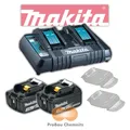 Produktbild: Makita SET DC18RD Doppel-Ladegerät + 2 Akkus 18V 3,0Ah BL1830B, Power Source Kit