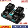 Produktbild: DC18RD Für  Makita 14,4-18V Akku Doppel Ladegerät Schnell 2-fach BL1850B