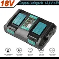 Produktbild: Doppel Schnellladegerät für Makita DC18RD RC Li-Ion Ladegerät 196933-6 14,4V 18V