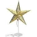 Produktbild: Lunartec Tischleuchte Stern: Deko-Tischleuchte in Sternform, gold