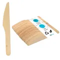 Produktbild: Enpack Einwegmesser aus Holz 1000 Stück - umweltfreundliche holzmesser 165mm Partybesteck - Nachhaltige Einweg Messer - Holzbesteck Einweg - wooden knife Messer aus Holz als Tischdeko für Partys