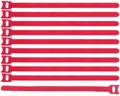 Produktbild: 10 x Kabelklettband 300 x 28 mm rot Kabel Klettband Kabelbinder Klett Binder VT