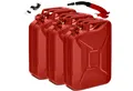 Produktbild: BW Benzinkanister Metall Kraftstoffkanister 3x 20 L mit Ausgießer - Rot - RAL 3000 (mit Ausgießer, Made in Europe), TÜV-geprüft und UN-Zulassung
