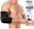 Produktbild: BLACKROX Ellenbogenbandage [Vergleichssieger 2024] Gr. S-L | Für Damen & Herren | Tennisarm Bandage | Perfekt für Sport, Golf, Tennis & Bodybuilding | LUMIORO | Schwarz Gr. S