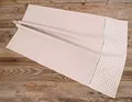 Produktbild: matches21 Geschirrtuch Abtrockentuch Landhaus Premium TRAUDL Uni beige & Bordüre mit Herzen in beige weiß 50x70 cm 1 STK