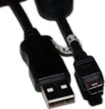 Produktbild: InLine USB-Kabel Mini-USB Typ B M bis USB M 1 m 90° Stecker Schwarz (34210)
