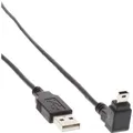 Produktbild: InLine® USB 2.0 Mini-Kabel, USB A an Mini-B Stecker, unt. abgewinkelt 90°, 1m