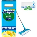 Produktbild: Swiffer Bodenwischer Wet Kit Citrus, Starterset, Flachwischer 26cm mit 6 Feuchttüchern