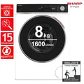Produktbild: Sharp ES-NFA816BW1NA-DE Waschmaschine 8 kg Weiß AllergySmart AquaStop 2ML