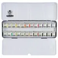 Produktbild: Schmincke Aquarellfarbe Schmincke Akademie Aquarell Malkästen Metallkasten, 24 x 1/2 Näpfchen bunt