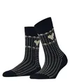Produktbild: ESPRIT Damen Norwegian Heart W So Baumwolle Gemustert Socken, Blau Marine 6120, 35-38