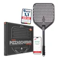Produktbild: Pizza Lover® hochwertiger Pizzaschieber perforiert 35 x 35 cm Pizzaschaufel aus harteloxiertem Aluminium (Antihaft) Pizzaheber für hausgemachte Pizza & Brot ideal für Pizzastein, Backofen & Grill