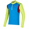 Produktbild: La Sportiva Funktions-Langarmshirt Galaxia Long Sleeve (feuchtigkeitsabsorbierend, reflektierend) blau/lime Herren, Größe: XL