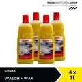 Produktbild: Sonax Wasch + Wax 03133410 Glanz Lackpfleg Reinigung 4x1 Liter = 4 Liter