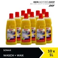 Produktbild: Sonax Wasch + Wax 03133410 Glanz Lackpfleg Reinigung 10x1 Liter = 10 Liter