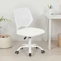 Produktbild: Schreibtischstuhl JADE höhenverstellbar, Weiß – ergonomischer Bürostuhl für Kinder, atmungsaktiver Mesh-Bezug, Rückenlehne aus Kunststoff, 5... - Weiß