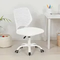 Produktbild: IDIMEX Schreibtischstuhl Jade höhenverstellbar, Weiß – ergonomischer Bürostuhl für Kinder, atmungsaktiver Mesh-Bezug, Rückenlehne aus Kunststoff, 5-Stern-Fußkreuz aus Metall