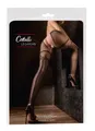 Produktbild: Cottelli LEGWEAR Schwarze Netzstrumpfhose mit Strumpfhalter und Schritt offen LX