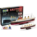 Produktbild: Revell Modellbausatz 05727 Geschenk-Set R.M.S. Titanic, 172 Teile, inkl. 6 Farben, Level 4, ab 12 Jahre, Maßstab 1:700 und 1:1200