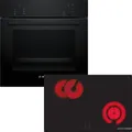 Produktbild: Bosch HBD211FB86 - Backofen & Elektrokochfeld mit 5 Jahre Garantie, HBF010BA1 & PKN811BA2E, Rahmenlos aufliegend, 80 cm