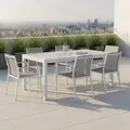 Produktbild: Gartentisch Silberfarben ausziehbar ca. 90x75x200cm