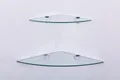 Produktbild: Glas Eckregal 45x45cm, Wandregal für Badezimmer, Duschregal Bad, Glas Badrega...
