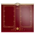 Produktbild: Kaiser KCT 6192 FI RotEm Induktionskochfeld 60 cm • 8 Heizelemente: 4×2 Induktions-Kochzonen • FREE ZONE mit 2 FLEX Induktions Zonen • Bordeaux Keramik-Glas mit Antique Gold-Leiste