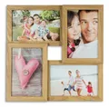 Produktbild: levandeo Bilderrahmen Collage 28x28cm 4 Fotos 10x15 Eiche MDF Holz Glascheiben