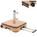 Produktbild: Doppler Alu-Wood Trolley Sockel Rollsockel 50 kg Holzoptik 56 x 56 cm 85897AWGT