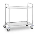 Produktbild: Royal Catering RCSW 2 Servierwagen Edelstahl 2 Böden Küchenwagen mit Rollen Edelstahlwagen