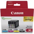 Produktbild: Canon PGI-2500XL Multipack BK/C/M/Y Tinte schwarz, cyan, magenta, gelb 9254B010