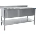 Produktbild: Saro Spültisch 2 Becken, Links - B 1800 X T 600 Mm - Silber