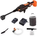 Produktbild: Yard Force AquaJet Akku-Hochdruckreiniger LW C02A für Bewässerung, Reinigung & Desinfektion, 20V / 2,5 Ah, max. 22 bar Druck, Durchflussmenge 180 L/h, mit 20V / 2,5 Ah Akku