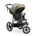 Produktbild: hauck Runner 3, Olive - Dreirad Kinderwagen Buggy mit XL Lufträder, Federung, Handbremse, XL Sonnenverdeck, Netzfenster, Korb mit Deckel, Liegeposition, Getränkehalter, ab Geburt bis 22 kg