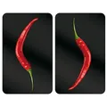Produktbild: WENKO Herdabdeckplatten Hot Peperoni schwarz, 2 St.