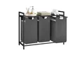 Produktbild: VASAGLE Wäschekorb, 3 Fächer, mit Ablage, ausziehbar und abnehmbar, 3 x 38 L