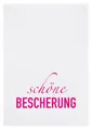 Produktbild: Geschirrtuch weiss, SCHÖNE BESCHERUNG, neon pink