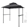 Produktbild: VEVOR Grillpavillon 243x150x250cm Metall Grillüberdachung 2-stufige BBQ-Gazebo
