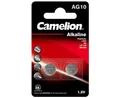 Produktbild: 1x 2er Blister Camelion Knopfzellen Uhren Batterien AG10 Alkaline 0% HG