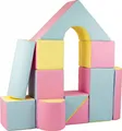 Produktbild: Set mit 11 Schaumstoffblöcken für das Spiel Pink, Blau, Gelb