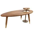 Produktbild: riess-ambiente Couchtisch, Braun, Braun, Holz, Holz, Oval,Oval, 110x41x53 cm, Wohnzimmer, Wohnzimmertische, Couchtische