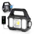 Produktbild: 3 in 1 Arbeits Leuchte Camping Strahler Notfall Lampe USB Solar Powerbank Akku
