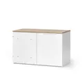 Produktbild: Vicco Kommode Wido, Weiß/Sonoma/Sonoma, 80 x 50 cm mit Tür (1 St)