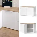 Produktbild: Eckkommode Wido Weiß Eiche 80 x 50 cm mit Tür Vicco