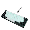 Produktbild: Snpurdiri 60% kabelgebundene Gaming-Tastatur kleine, ultrakompakte MINI Gaming-Tastatur mit 61 Tasten und RGB-Hintergrundbeleuchtung, für PC-/Mac-Gamer und den geschäftlichen Einsatz(schwarz weiß)