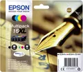 Produktbild: Epson Druckerpatrone T1636, 16XL Original Kombi-Pack Schwarz, Cyan, Magenta, Gelb C13T16364012