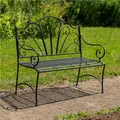 Produktbild: Gartenbank aus Metall romantische Sitzbank für Terrasse und Garten